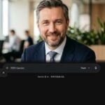 Портрет уверенного бизнесмена компании Ама Волга на нейтральном фоне для сервиса KIA